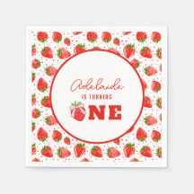 Berry First Birthday 1er cumpleaños Fiesta de fres