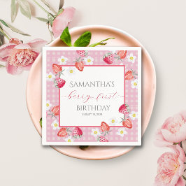 Servilleta De Papel Berry First Birthday Paper Plate