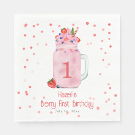 Servilleta De Papel Berry First Birthday Smoothie
