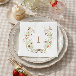 Servilleta De Papel Berry First Birthday Wreath Garden Party