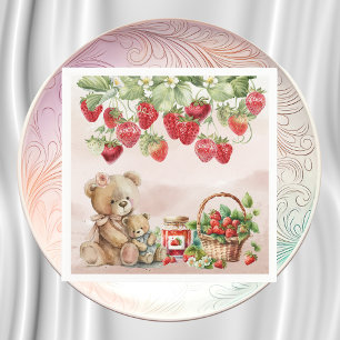 Servilleta De Papel Berry First Strawberry and Bear Birday
