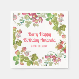 Servilleta De Papel Berry Happy Strawberry Birday