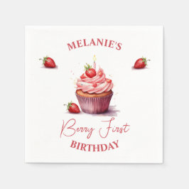 Servilleta De Papel Berry, Personalizado rosa, pastel de cumpleaños