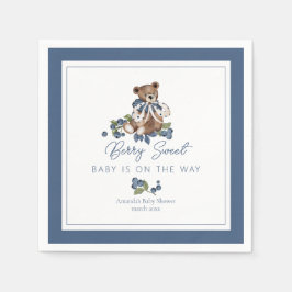 Servilleta De Papel Berry Sweeberry Bear Baby Boy Shower