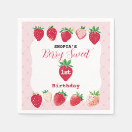 Servilleta De Papel Berry Sweet 1er cumpleaños