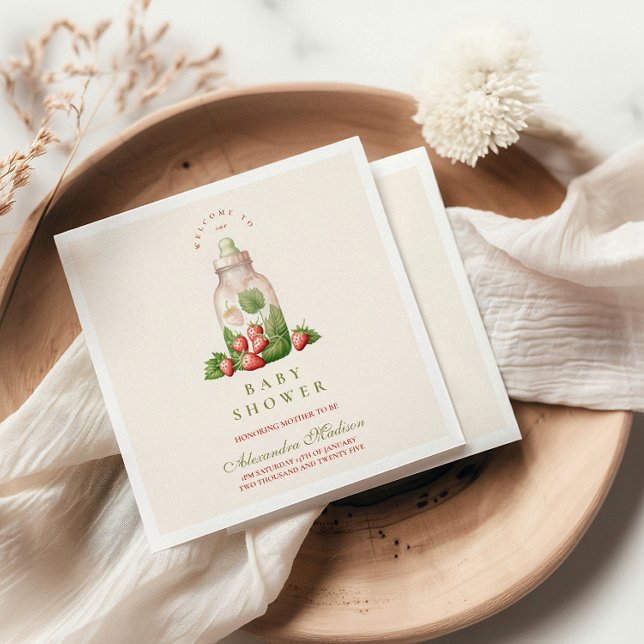 Servilleta De Papel Berry Sweet Baby Shower (Subido por el creador)