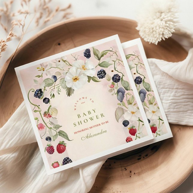 Servilleta De Papel Berry Sweet Baby Shower (Subido por el creador)