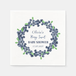 Servilleta De Papel Berry Sweet Baby Shower Blueberry Baby Boy