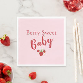 Servilleta De Papel Berry Sweet Baby Shower Napkins | Rosa