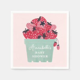 Servilleta De Papel Berry Sweet Baby Shower Napkins Strawberry