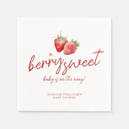 Servilleta De Papel Berry Sweet Baby Shower Strawberry