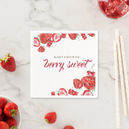 Servilleta De Papel Berry Sweet Baby Shower Strawberry