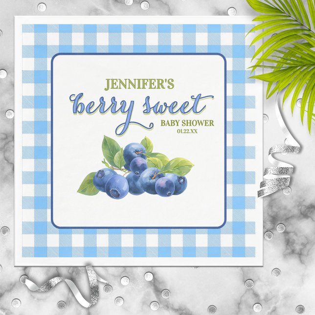 Servilleta De Papel Berry Sweet Blueberry Theme Baby Shower (Subido por el creador)