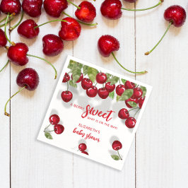 Servilleta De Papel Berry Sweet Cherry Baby Shower Napkins