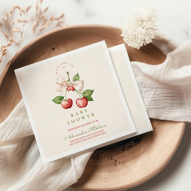 Servilleta De Papel Berry Sweet Coquette Baby Shower (Subido por el creador)