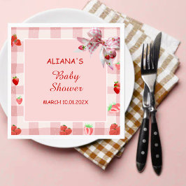 Servilleta De Papel Berry Sweet Pink Coquette Baby Shower