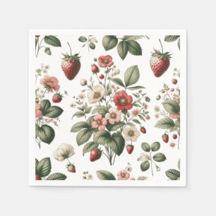 Servilleta De Papel Berry Sweet Strawberry All Over Pattern