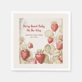 Servilleta De Papel Berry Sweet Strawberry baby ducha