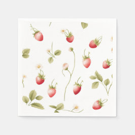 Servilleta De Papel Berry Sweet Strawberry Bridal Ducha Papel Napkins