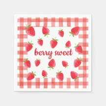 Berry Sweet Strawberry Fiesta Napkin