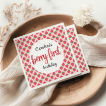 Berry Sweet Strawberry Primer Fiesta de cumpleaños