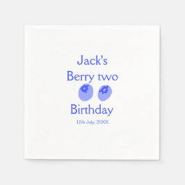 Servilleta De Papel Berry two birthday blue berry add name date kids r