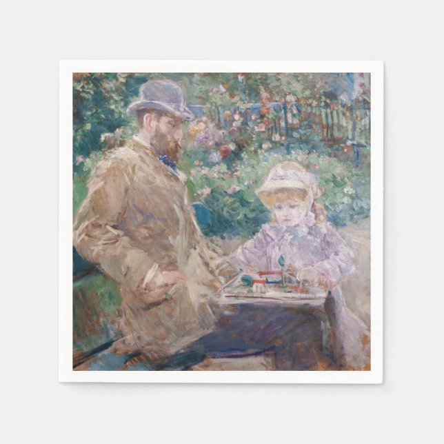 Servilleta De Papel Berthe Morisot - Eugene Manet con su hija (Anverso)