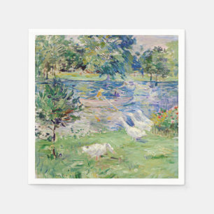 Servilleta De Papel Berthe Morisot - Muchacha en un bote con gansos