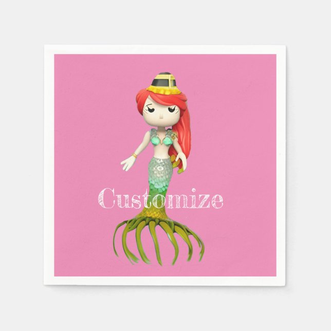 Servilleta De Papel Besada bruja de sirena, Thunder_Cove (Anverso)