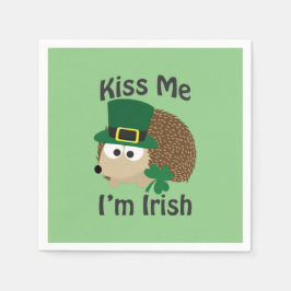 Servilleta De Papel Bésame que soy erizo irlandés