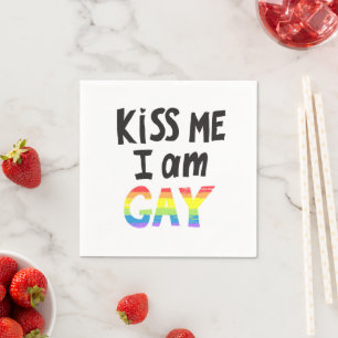 Servilleta De Papel Bésame, soy gay