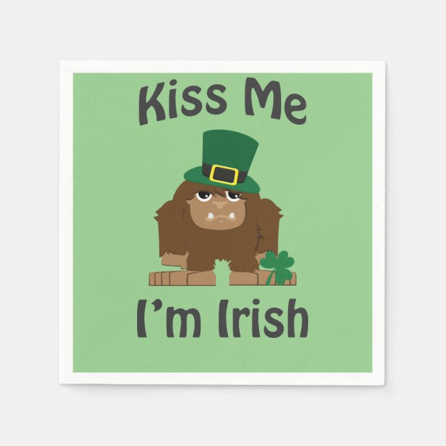 Servilleta De Papel Bésame, soy irlandés. (Anverso)