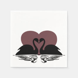 Servilleta De Papel Besando cisnes