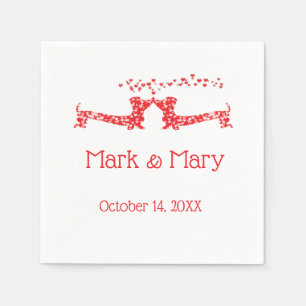 Servilleta De Papel Besando las servilletas Dachshunds