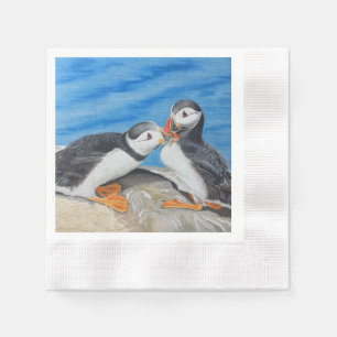 Servilleta De Papel Besando Puffins