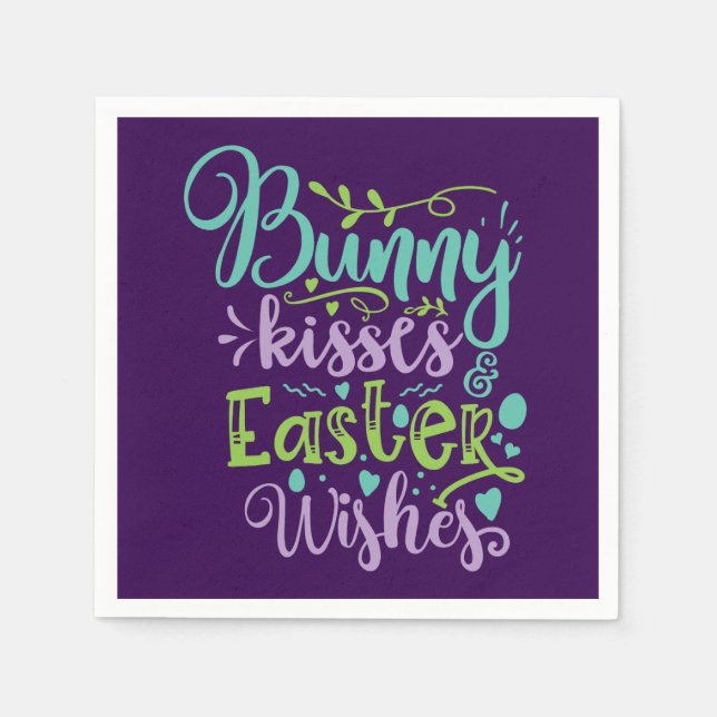 Servilleta De Papel besos de deseos de Pascua (Anverso)