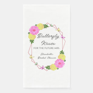 Servilleta De Papel Besos De Mariposa Para El Futuro Sra. Bridal Showe