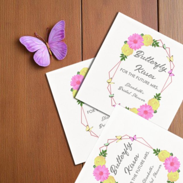 Servilleta De Papel Besos de Mariposa Para La Futura Sra. Desayuno Nup (Subido por el creador)