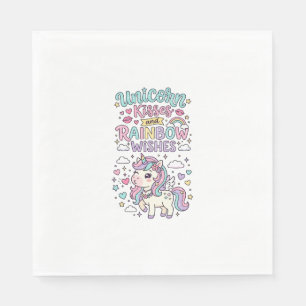 Servilleta De Papel Besos de unicornio y deseos de arcoíris Uvas paste