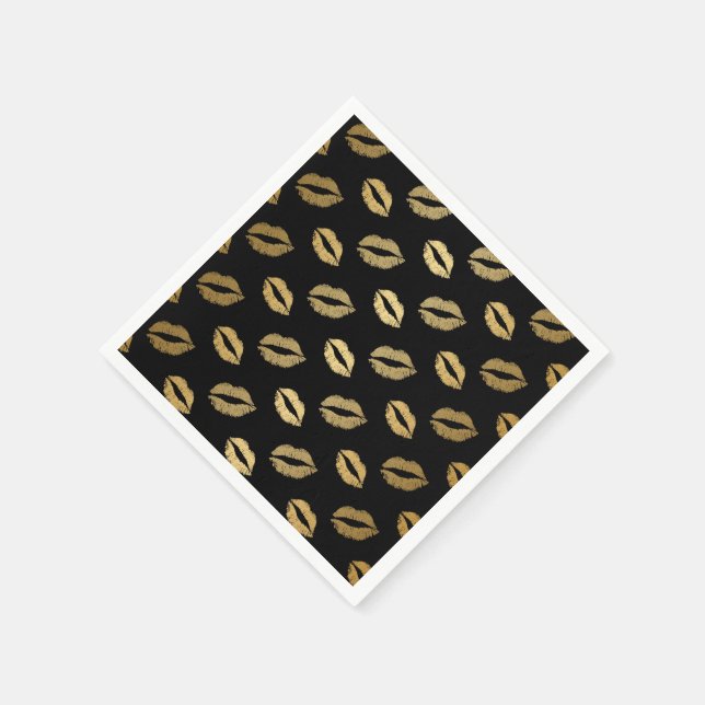 Servilleta De Papel Besos dorados (Borde)
