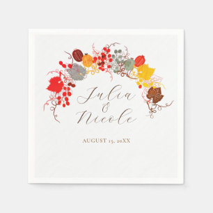 Servilleta De Papel Besos Franceses Uvas Flores Bodas