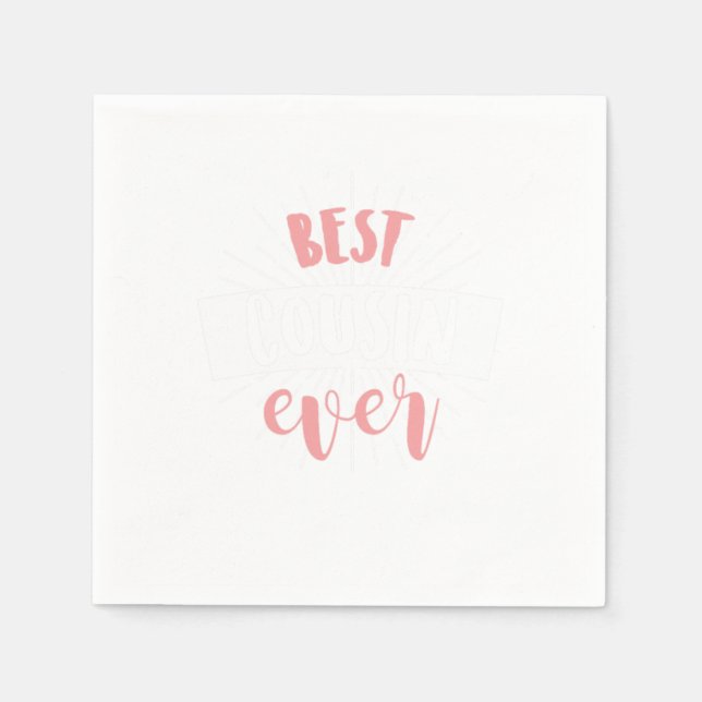 Servilleta De Papel Best Cousin Ever Sister Brother Uncle Aunt Gift (Anverso)