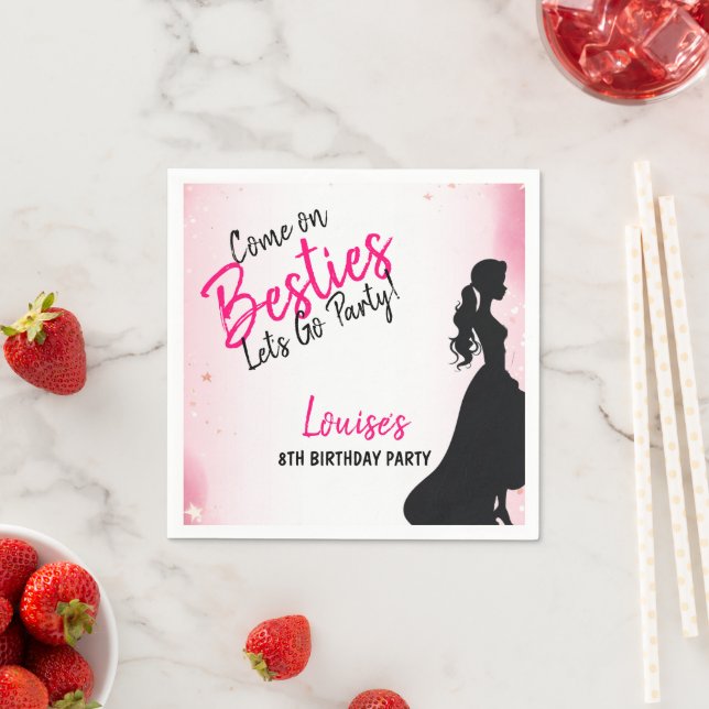 Servilleta De Papel Besties Doll Purpurina Fiesta (In situ)