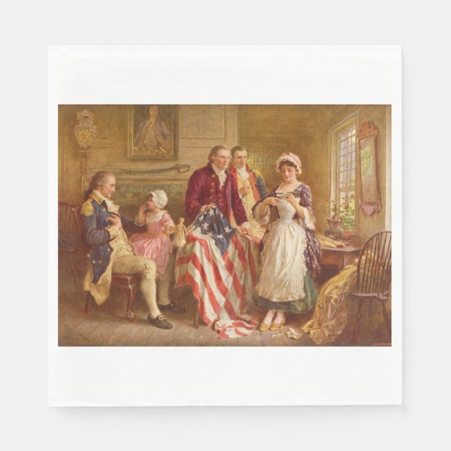 Servilleta De Papel Betsy Ross, 1777 (Historia de los Estados Unidos)  (Anverso)