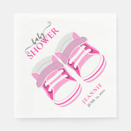 Servilleta De Papel BEY GIRL PINK BOOTIES BABY SHOWER Napkins