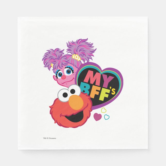 Servilleta De Papel BFF Abby y Elmo (Anverso)