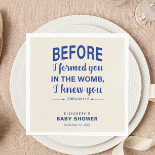 Servilleta De Papel Biblia contra Baby Shower Jeremiah Christian Moder