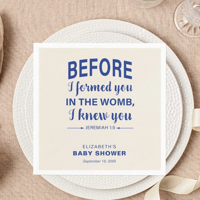 Servilleta De Papel Biblia contra Baby Shower Jeremiah Christian Moder (Subido por el creador)