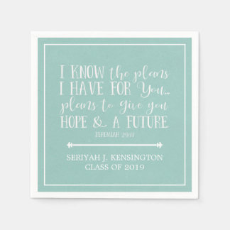 Servilleta De Papel Biblia cristiana moderna versus graduación de Aqua