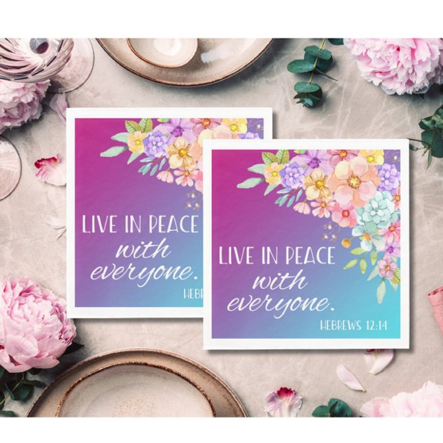 Servilleta De Papel Bíblica contra las toallas de la plaza floral (Subido por el creador)